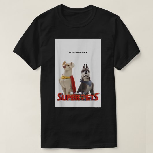 T-shirt DC League Of SuperPets Poster Krypto Et Ace (Design devant)