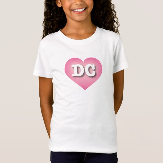 T-Shirt DC Pink Fade Heart - J'aime DC (Devant)