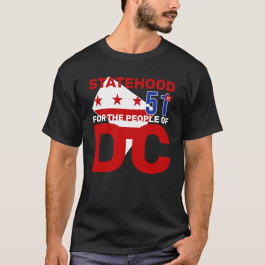 T-shirt DC Statehood : Faites de DC le 51ème Etat américai (Devant)