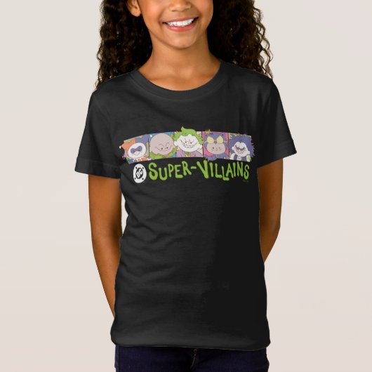 T-Shirt DC Super-Villains Cartoon Lineup (Devant)