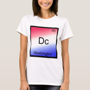 T-shirt Dc - Washington, symbole d'élément chimique