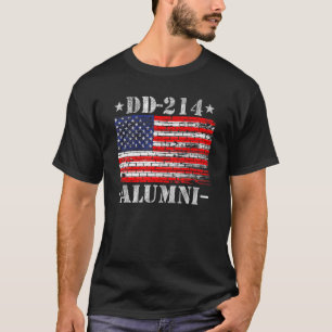 T-shirt Dd-214 Alumni Militaire Vétérinaire Drapeau Améric
