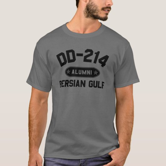 T-shirt DD-214 Alumni Perse Golfe Irak Guerre vétéran DD21 (Devant)