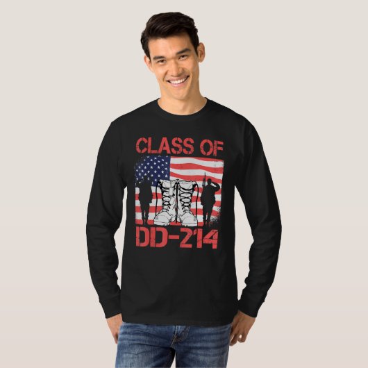 T-shirt Dd 214 Classe De Dd214 Soldat D'Aiguille 1 (Devant entier)
