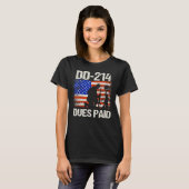 T-shirt Dd-214 Frais Payés Dd214 Soldat Vétérinaire (Devant entier)