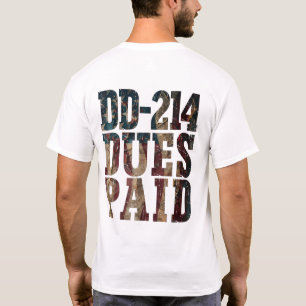 T-shirt DD-214 Redevances payées DD-214 Vétéran militaire