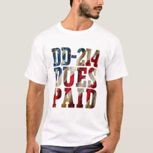 T-shirt DD-214 Redevances payées DD-214 Vétéran militaire
