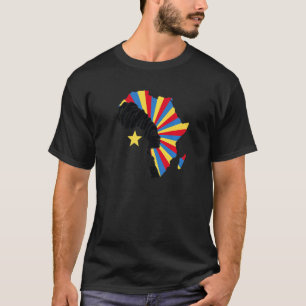 T-shirt DDC République Démocratique du Congo Drapeau noir