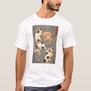 T-shirt ) de 上 de (de たとえ尽の内, chats japonais de 国芳 (1),