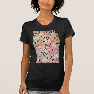 T-shirt ） de 上 de （de 其のまま地口猫飼好五