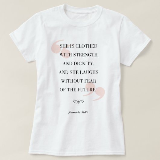 T-shirt ♥ de 31:25 de proverbes (Design devant)