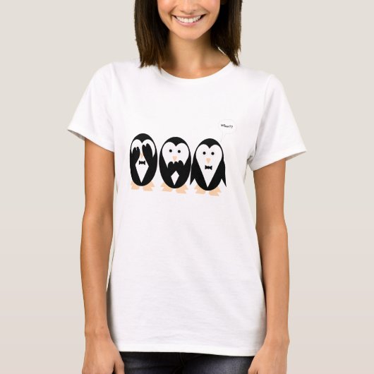 T-shirt de 3 femmes de pingouins (Devant)