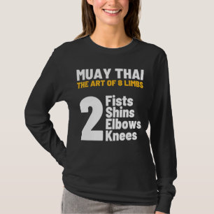 T-shirt De 8 Membres Muay Thai 2 Poings Shins Elbows Knee