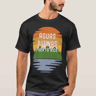 T-shirt De Aguas Buenas Porto Rico Vintage Sunset