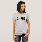 T-Shirt de "amour" de député Inspired (Devant entier)