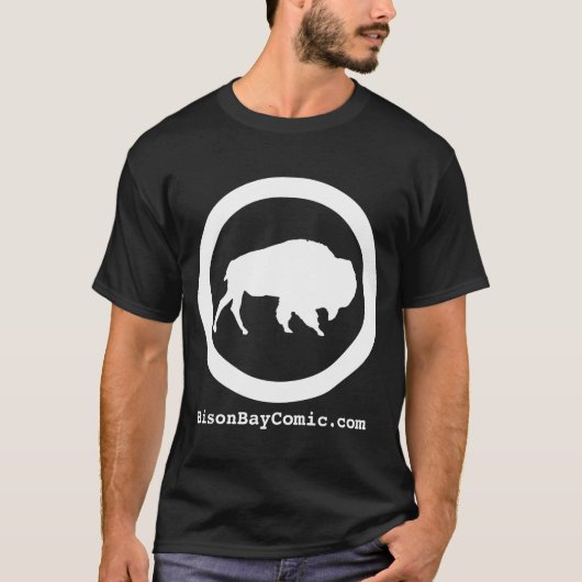 T-shirt de baie de bison, noir (Devant)