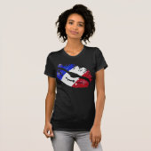 T-shirt de baiser de Français (Devant entier)