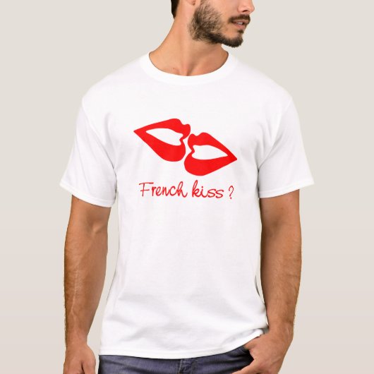 T-shirt de baiser de Français (Devant)