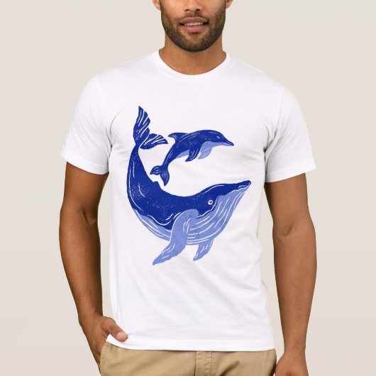 T-shirt de baleine bleue (Devant)