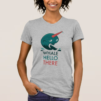 T-shirt de baleine bonjour là