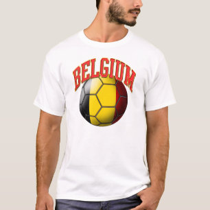 T-shirt de ballon de football de la Belgique