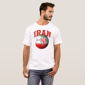 T-shirt de ballon de football de l'Iran (Devant entier)