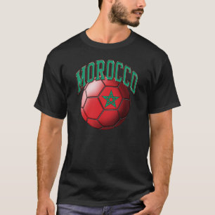 T-shirt de ballon de football du Maroc