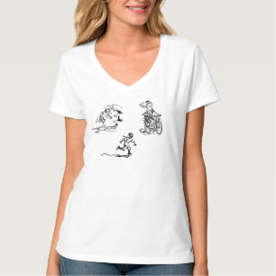 T-shirt de bande dessinée de triathlon