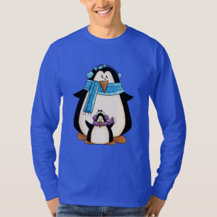 T-shirt de bande dessinée de vacances de pingouin