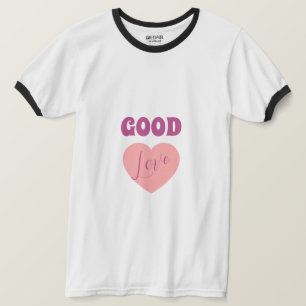 T-Shirt de base à anneau (Noir/Blanc Vivid)