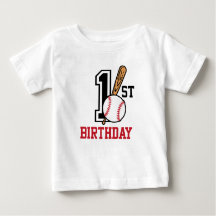 T-shirt de base-ball pour bébé personnalisé 1er an