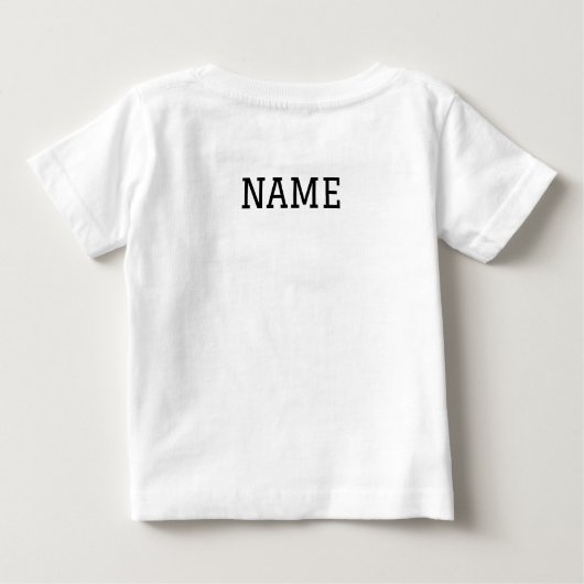 T-shirt de base-ball pour bébé personnalisé 2e ann (Dos)