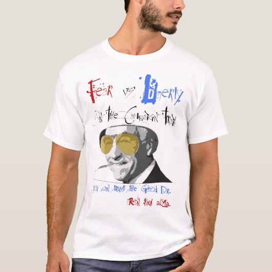T-shirt de base contre liberté de Ron Paul (Devant)