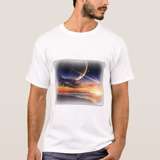 T-shirt de base Cosmic Planet Horizon (Devant)