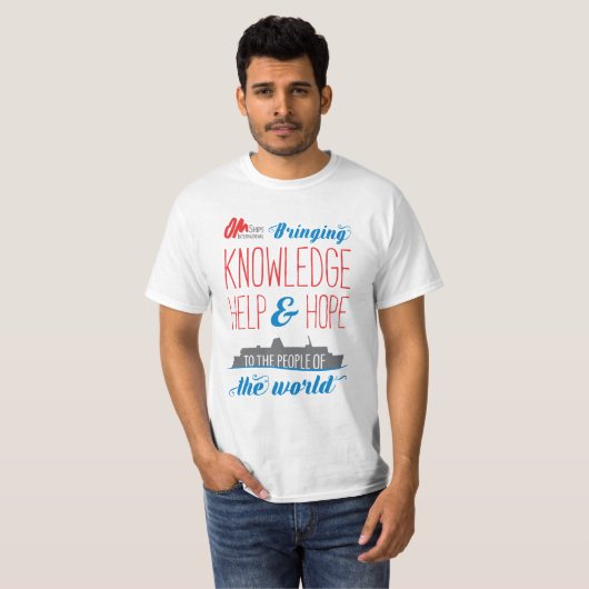 T-shirt de base de bateau de KHH (Devant entier)