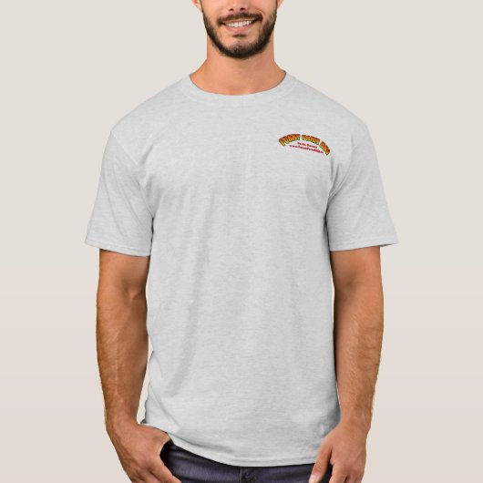 T-shirt de base de BBQ d'asile de fous - bilatéral (Devant)