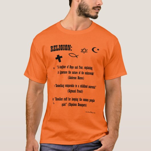 T-shirt de base de définition de religion : (Devant)