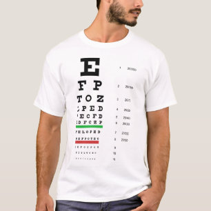 T-shirt de base de diagramme d'oeil de Snellen