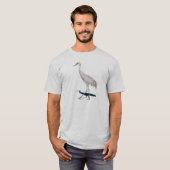 T-shirt de base de grue de Sandhill (Devant entier)