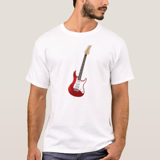 T-shirt de base de guitare, blanc (Devant)