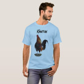 T-shirt de base de Kawitan bleu-clair (Devant entier)