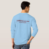 T-shirt de base de la douille des hommes long (Dos entier)