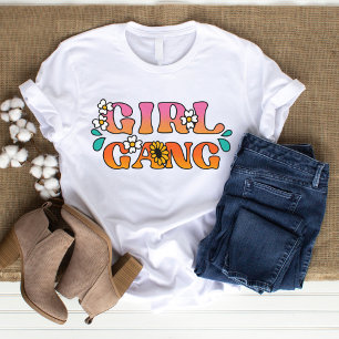 T-shirt de base de la fille Gang des années 70 de 
