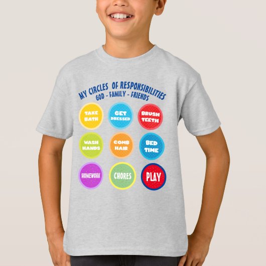 T-shirt de base de la responsabilité des enfants (Devant)