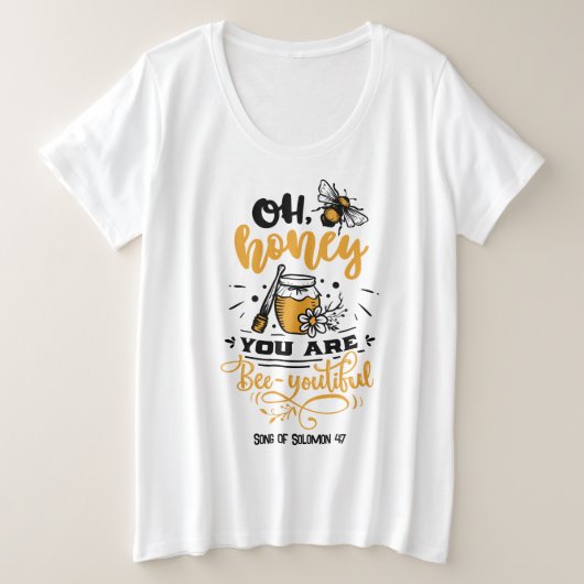 T-shirt de base de taille plus grande (Design devant)