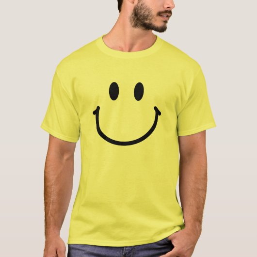 T-shirt de base de visage heureux (Devant)