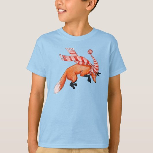 T-shirt de base des enfants de Fox Jumping (Devant)