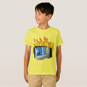 T-shirt de base des enfants de pompiers d'ordinate (Devant entier)