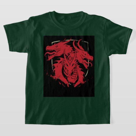 T-shirt de base des enfants Dragon (Poser)