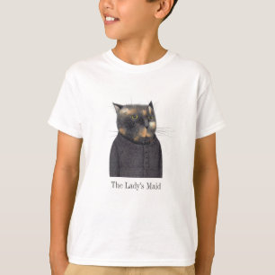 T-Shirt de base des garçons de CAT de la fille